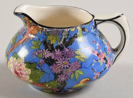 Blue Chintz (Black Trim) Creamer