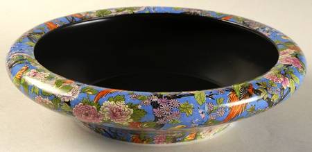 Blue Chintz (Black Trim) Lily Pond