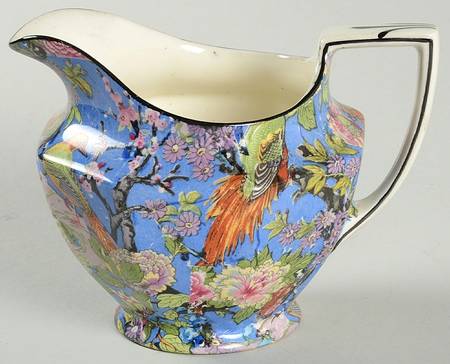 Blue Chintz (Black Trim) Creamer