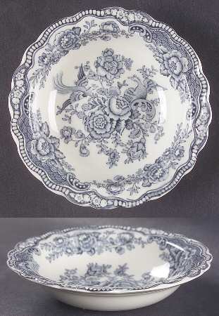 Bristol Dove Grey Rim Fruit/Dessert (Sauce) Bowl