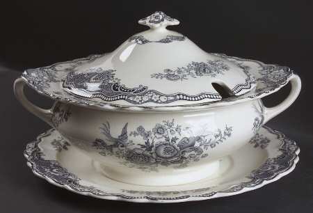 Bristol Dove Grey Tureen & Lid w/Underplate