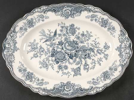 Bristol Dove Grey 16" Oval Serving Platter