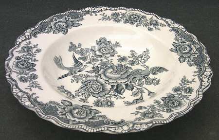 Bristol Dove Grey Rim Soup Bowl