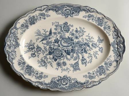Bristol Dove Grey 14" Oval Serving Platter