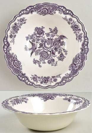 Bristol Mulberry 8" Round Vegetable Bowl by Crown Ducal