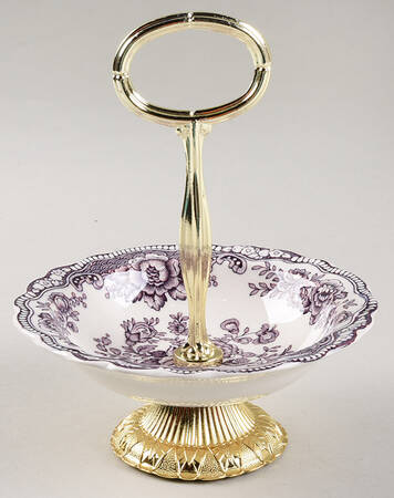 Bristol Mulberry 6"-7" Handled Footed Nut Dish HC