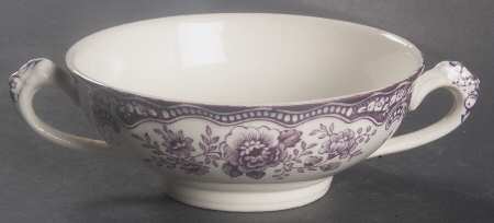 Bristol Mulberry Flat Cream Soup Bowl