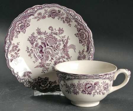 Bristol Mulberry Footed Cup & Saucer Set