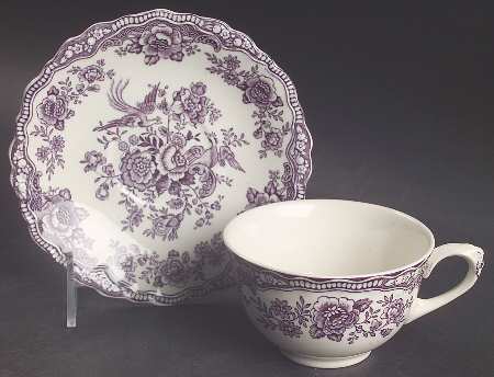 Bristol Mulberry Footed Cup & Saucer Set