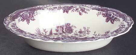 Bristol Mulberry 10" Oval Vegetable Bowl