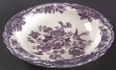 Bristol Mulberry Rim Soup Bowl by Crown Ducal