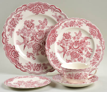 Bristol Pink (Cream) 5 Piece Place Setting
