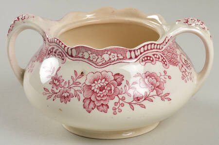 Bristol Pink (Cream) Sugar Bowl No Lid