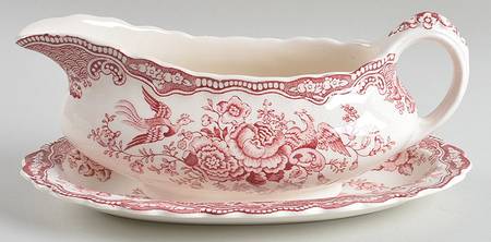 Bristol Pink (Cream) Gravy Boat & Underplate