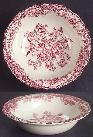 Bristol Pink (Cream) Rim Cereal Bowl