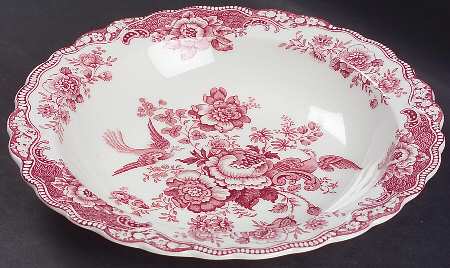 Bristol Pink (Cream) Rim Soup Bowl