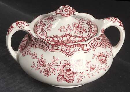Bristol Pink (Cream) Mini Sugar Bowl & Lid