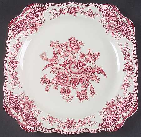 Bristol Pink (Cream) 11" Square Chop Plate