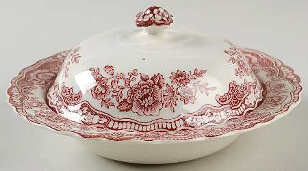 Bristol Pink (Cream) Round Covered Butter