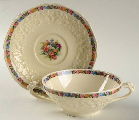 Charm Flat Cream Soup Bowl & Saucer Set