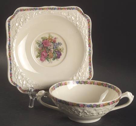 Charm Flat Cream Soup Bowl & Saucer Set