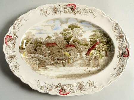 Charming England 14" Oval Serving Platter