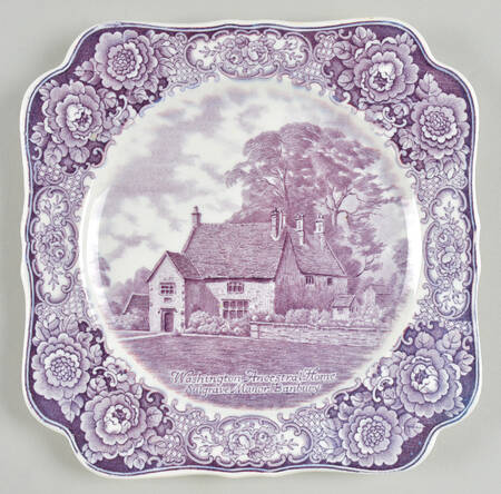 Colonial Times Mulberry (Scalloped) Square Luncheon Plate