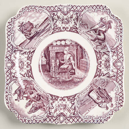 Colonial Times Mulberry (Scalloped) Saucer for Cream Soup Bowl