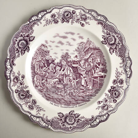 Colonial Times Mulberry (Scalloped) Dinner Plate