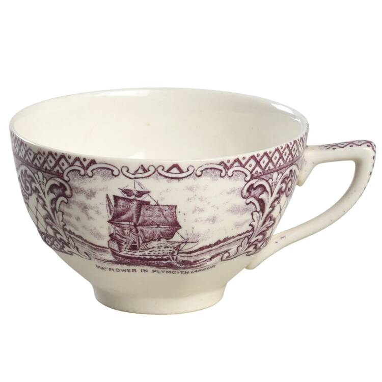 Colonial Times Mulberry (Scalloped) Flat Cup