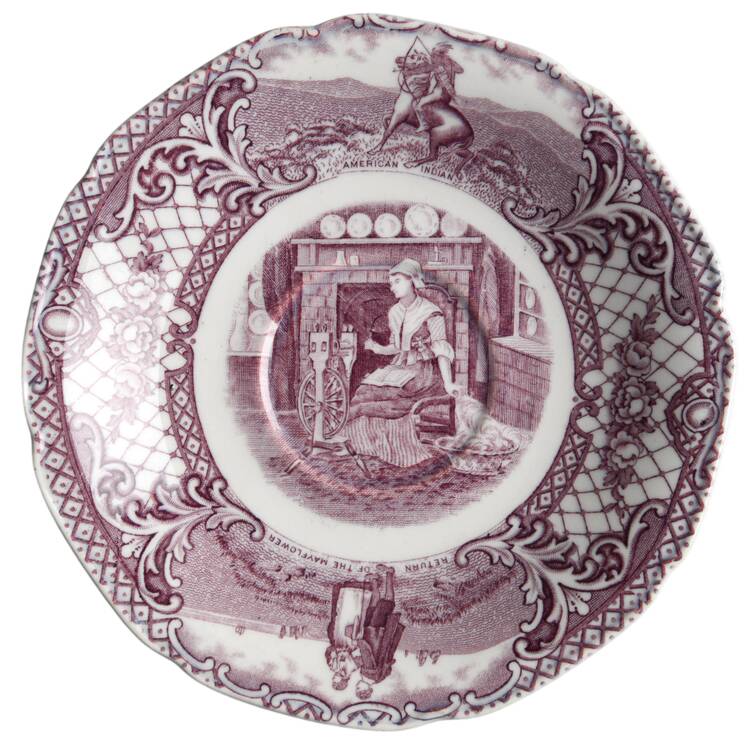 Colonial Times Mulberry (Scalloped) Saucer