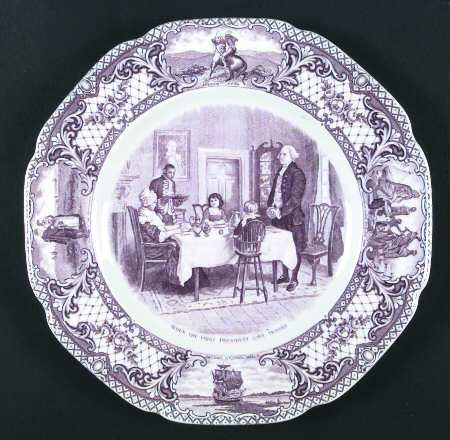 Colonial Times Mulberry (Scalloped) Dinner Plate