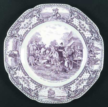Colonial Times Mulberry (Scalloped) Dinner Plate