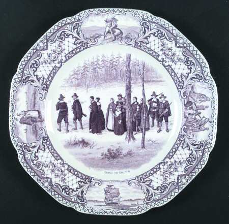 Colonial Times Mulberry (Scalloped) Dinner Plate