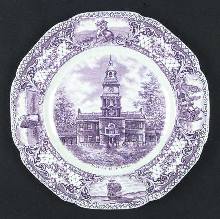 Colonial Times Mulberry (Scalloped) Dinner Plate