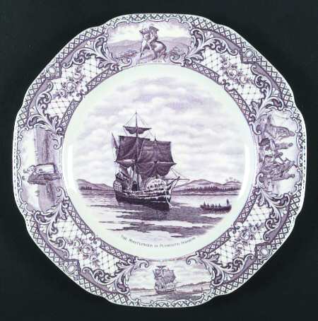 Colonial Times Mulberry (Scalloped) Dinner Plate