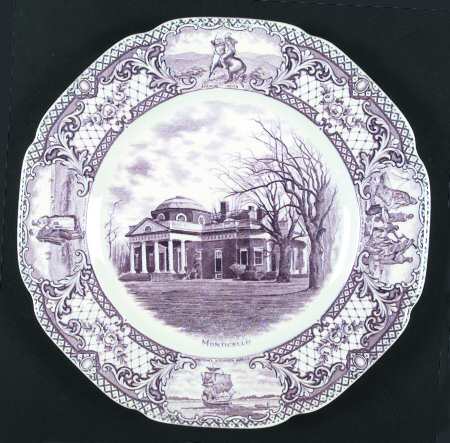 Colonial Times Mulberry (Scalloped) Dinner Plate
