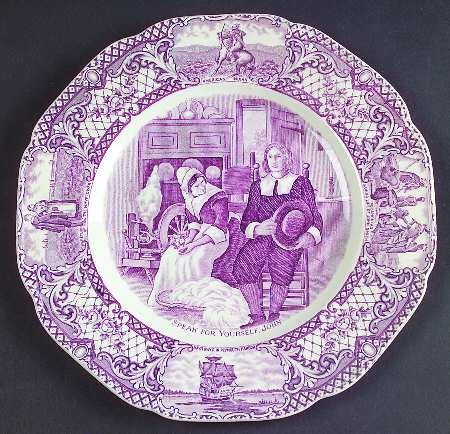 Colonial Times Mulberry (Scalloped) Salad Plate
