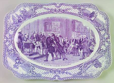 Colonial Times Mulberry (Scalloped) 13" Oval Serving Platter