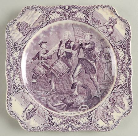 Colonial Times Mulberry (Scalloped) Square Luncheon Plate