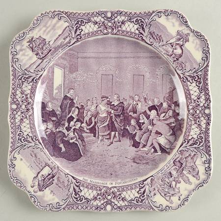 Colonial Times Mulberry (Scalloped) Square Luncheon Plate