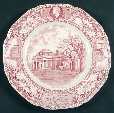 Colonial Times Pink (Scalloped) Service Plate (Charger)
