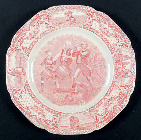 Colonial Times Pink (Scalloped) Dinner Plate