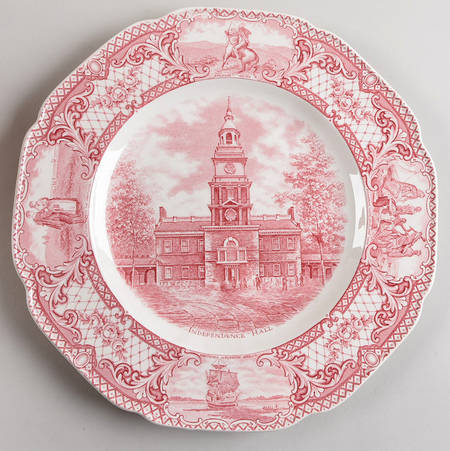 Colonial Times Pink (Scalloped) Dinner Plate
