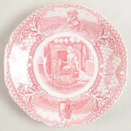 Colonial Times Pink (Scalloped) Saucer for Oversized Cup