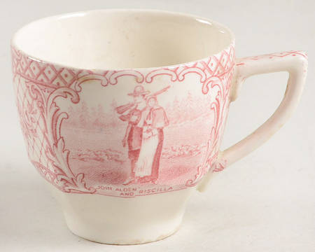 Colonial Times Pink (Scalloped) Flat Demitasse Cup