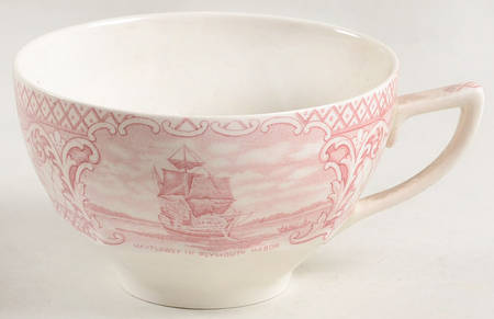 Colonial Times Pink (Scalloped) Oversized Cup