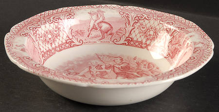 Colonial Times Pink (Scalloped) Rim Cereal Bowl