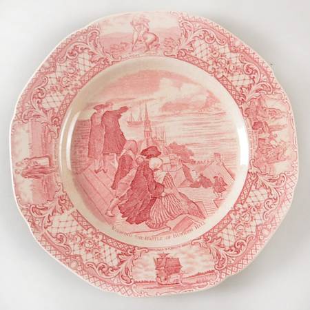 Colonial Times Pink (Scalloped) Dessert/Pie Plate