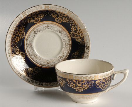 6107 (Blue) Flat Cup & Saucer Set